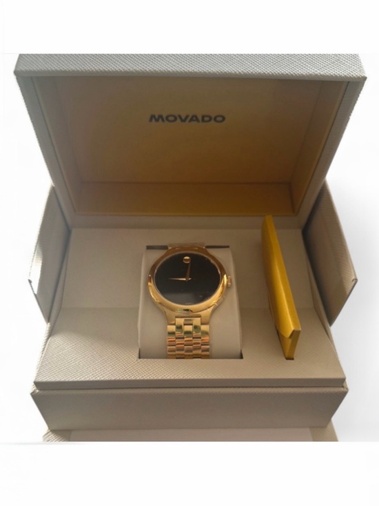 Movado Other - NWT/NIB Men’s 44mm Movado Gold Veturi Museum Dot Stainless Steel Bracelet Watch